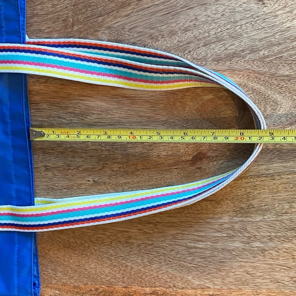 Blue Tote with Rainbow Straps - Picture 5 of 8